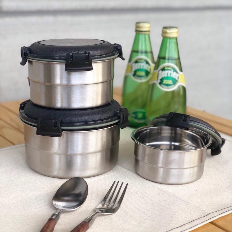 STAINLESS FOOD CONTAINER ROUND / ステンレス フード コンテナ ラウンド