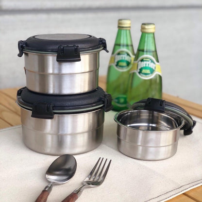 STAINLESS FOOD CONTAINER ROUND / ステンレス フード コンテナ ラウンド