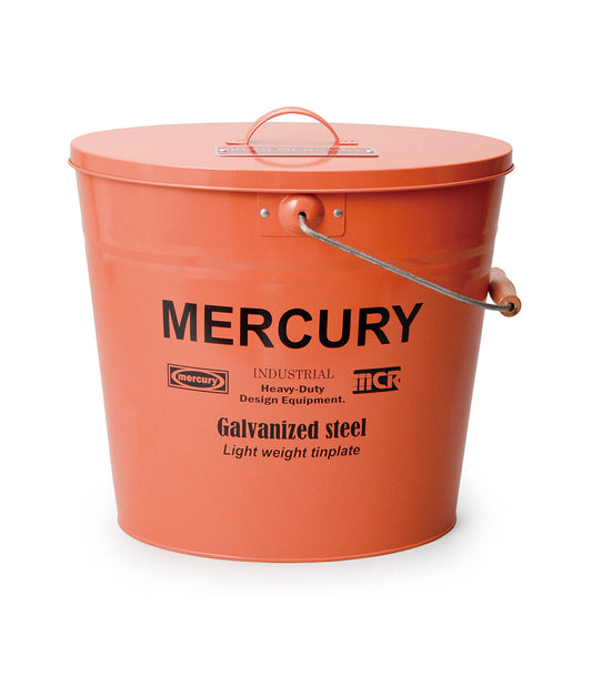 ブリキバケツ オーバルフタツキ / Tin Bucket and a Oval Cap