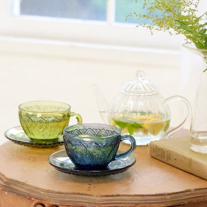 GLASS CUP & SAUCER "FIORE" / ガラス カップ & ソーサー "フィオーレ"