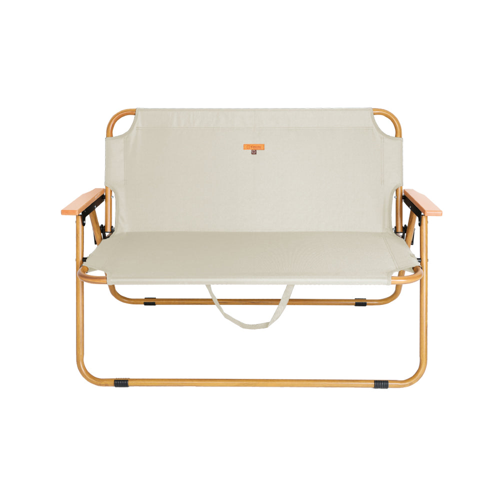 【 chummy bench 】 チャミーベンチ 木調アルミの2人掛けベンチ