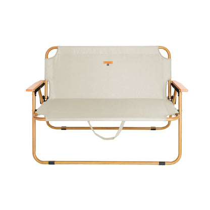 【 chummy bench 】 チャミーベンチ 木調アルミの2人掛けベンチ