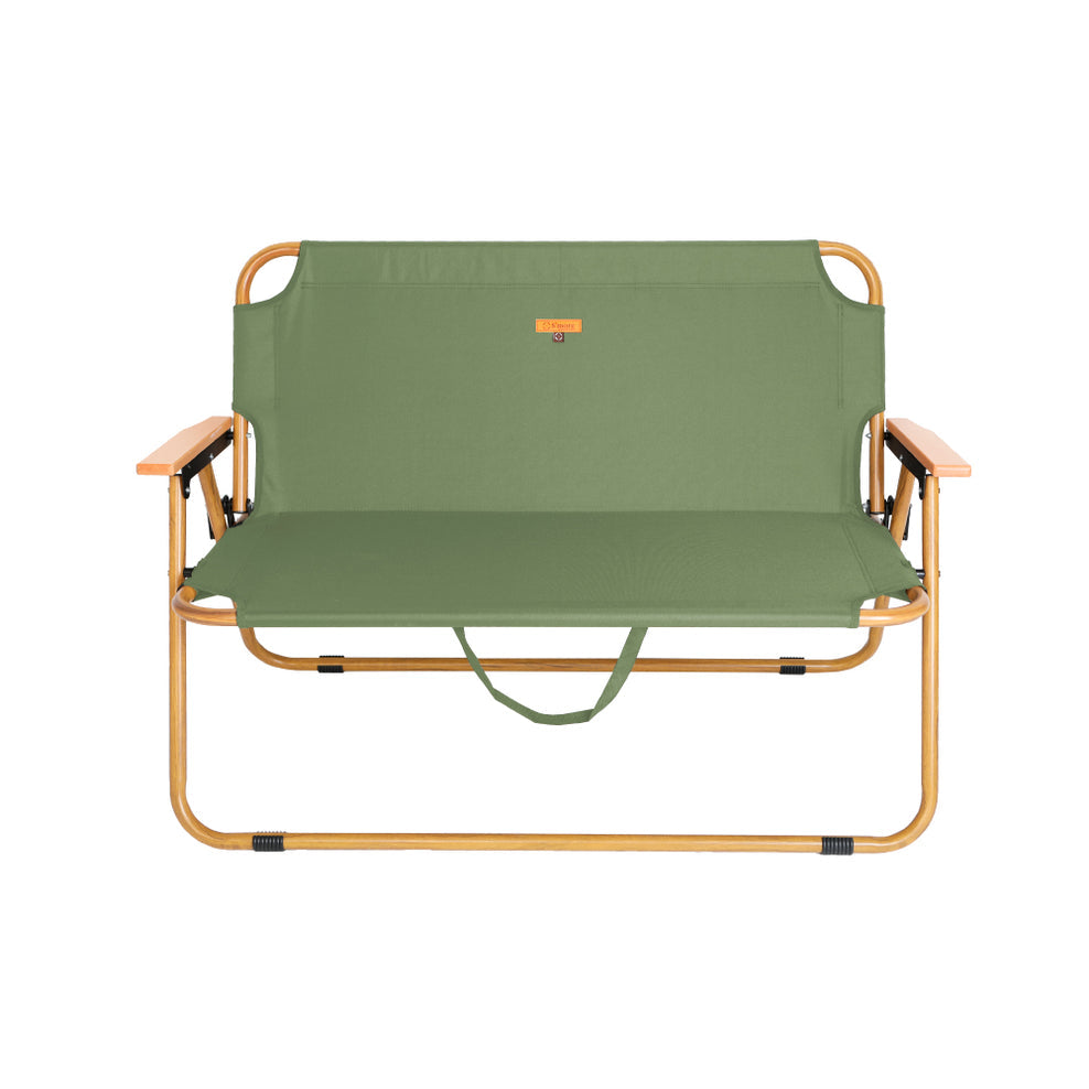 【 chummy bench 】 チャミーベンチ 木調アルミの2人掛けベンチ