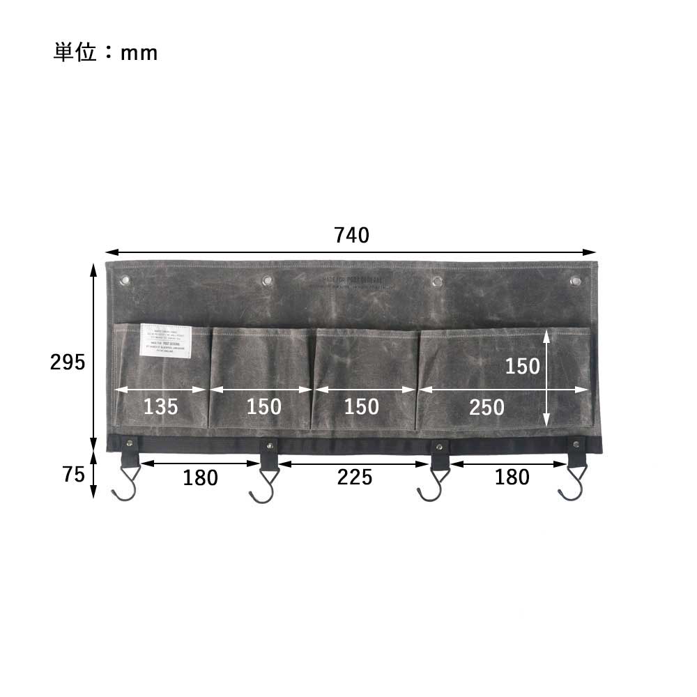 WAXED CANVAS WALL POCKET S / ワックスドキャンバス ウォールポケット S