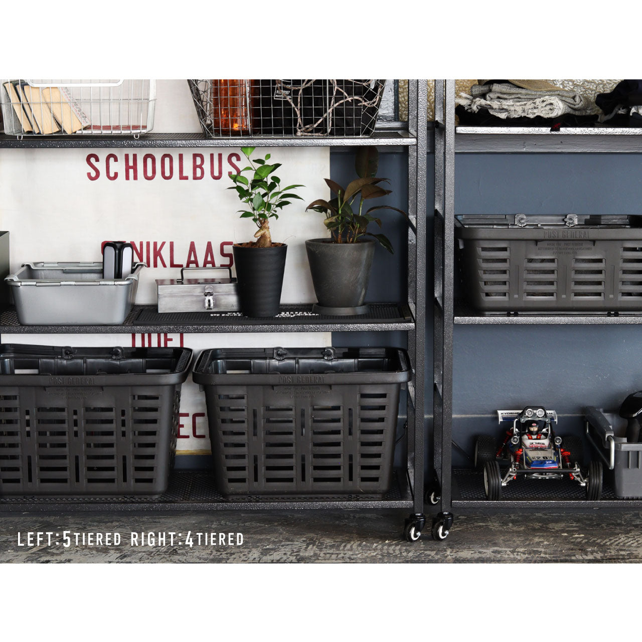 LIGHT-WEIGHT IRON MESH SHELF / ライトウェイトアイアンメッシュシェルフ 4TIERED