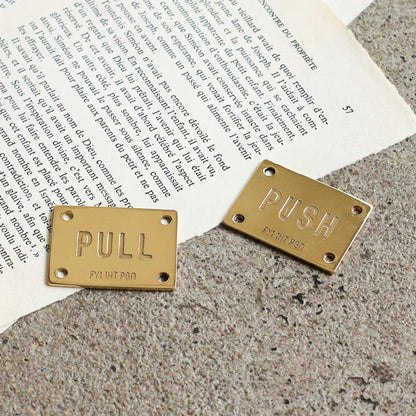 BRASS DOOR PLATE PUSH&PULL / ブラス ドアプレート プッシュ＆プル 2枚セット