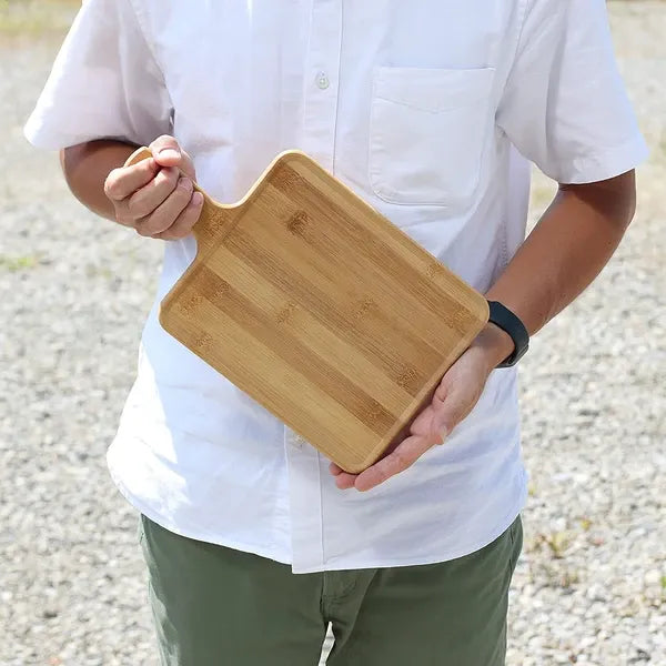 バンブーランチプレートカッティングボード / Bamboo Lunch Plate and Cutting Board