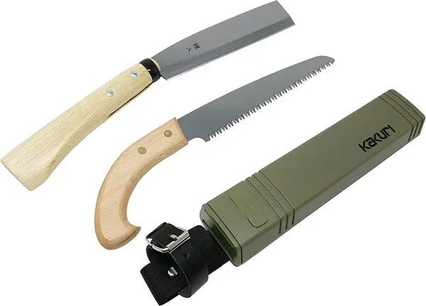 ナタとノコ サヤ付き / Hatchet and Saw with Sheath