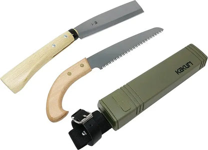 ナタとノコ サヤ付き / Hatchet and Saw with Sheath