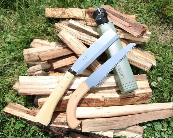 ナタとノコ サヤ付き / Hatchet and Saw with Sheath