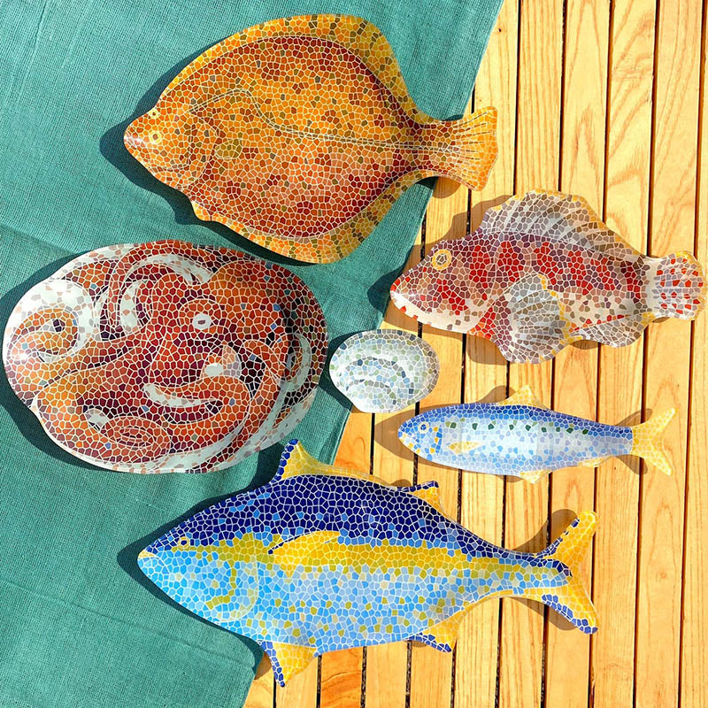 GLASS FISHERY PLATE / ガラス フィッシャリー プレート