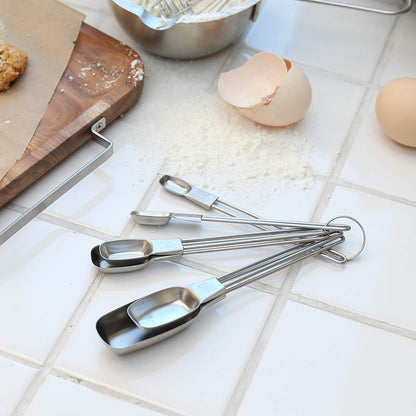 STAINLESS MEASURING SCOOP SET OF 6 / ステンレス メジャーリング スクープ 6pcs セット