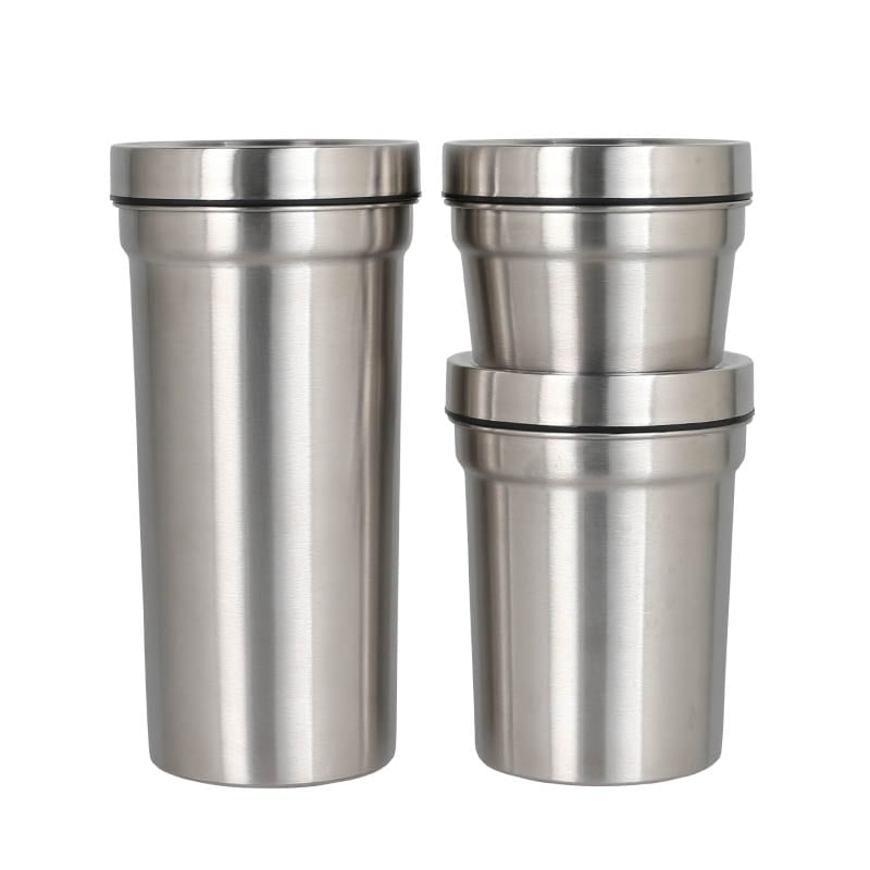 STAINLESS JAR WITH PRESS LID / ステンレス ジャー ウィズ プレス リッド