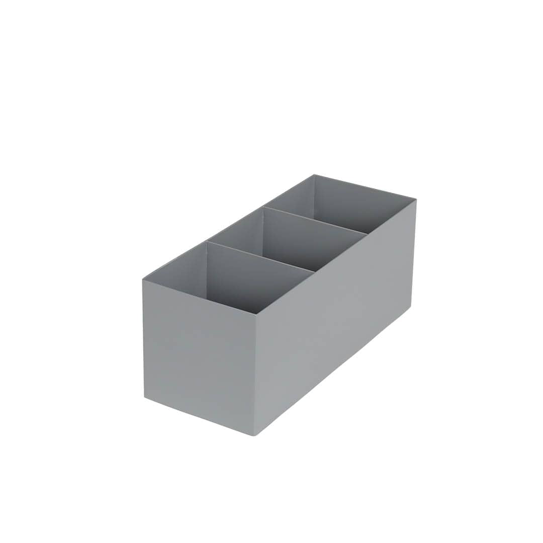 METAL BOX WITH 3 DIVISIONS GRAY / メタル ボックス ウィズ 3 ディビジョン
