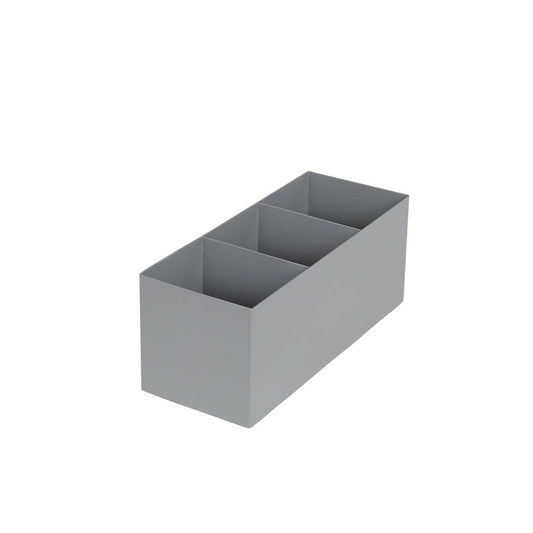 METAL BOX WITH 3 DIVISIONS GRAY / メタル ボックス ウィズ 3 ディビジョン