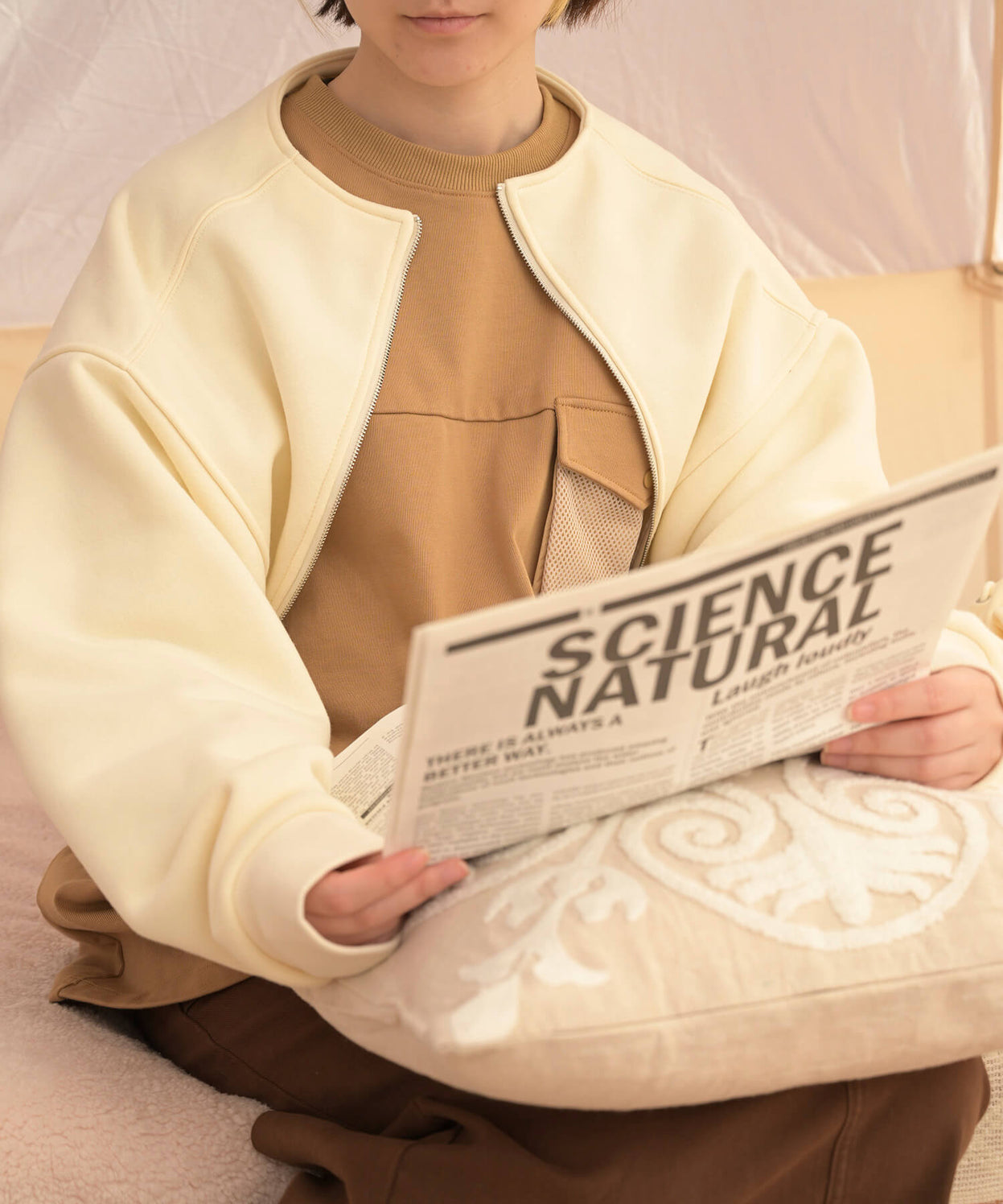 2WAY hooded sweatshirt