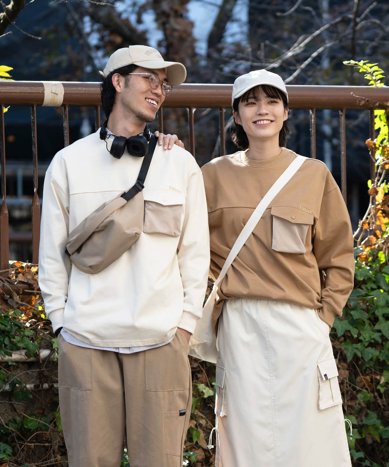 2WAY pocket l/s big t shirts 2WAY長袖Tシャツ