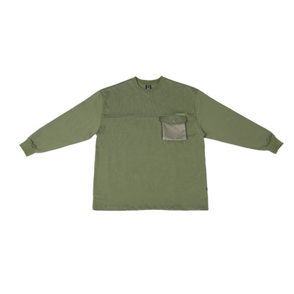 2WAY pocket l/s big t shirts 2WAY長袖Tシャツ