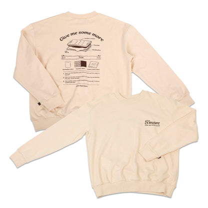 COTTON CREW NECK BIG SWEAT - S'more recipe
