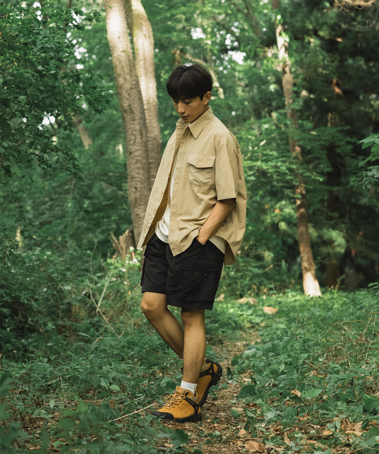 Mesh pocket s/s shirt