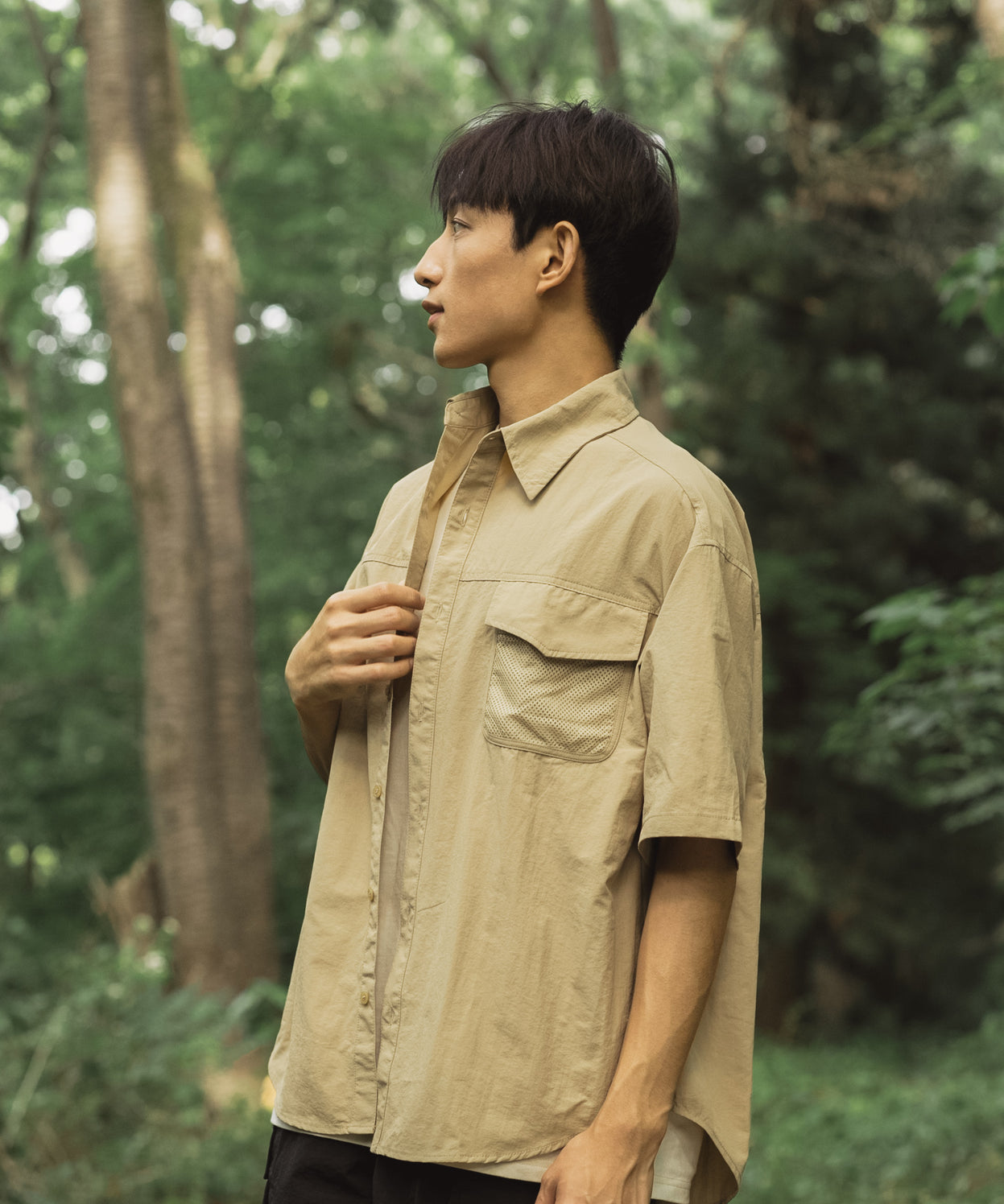 Mesh pocket s/s shirt