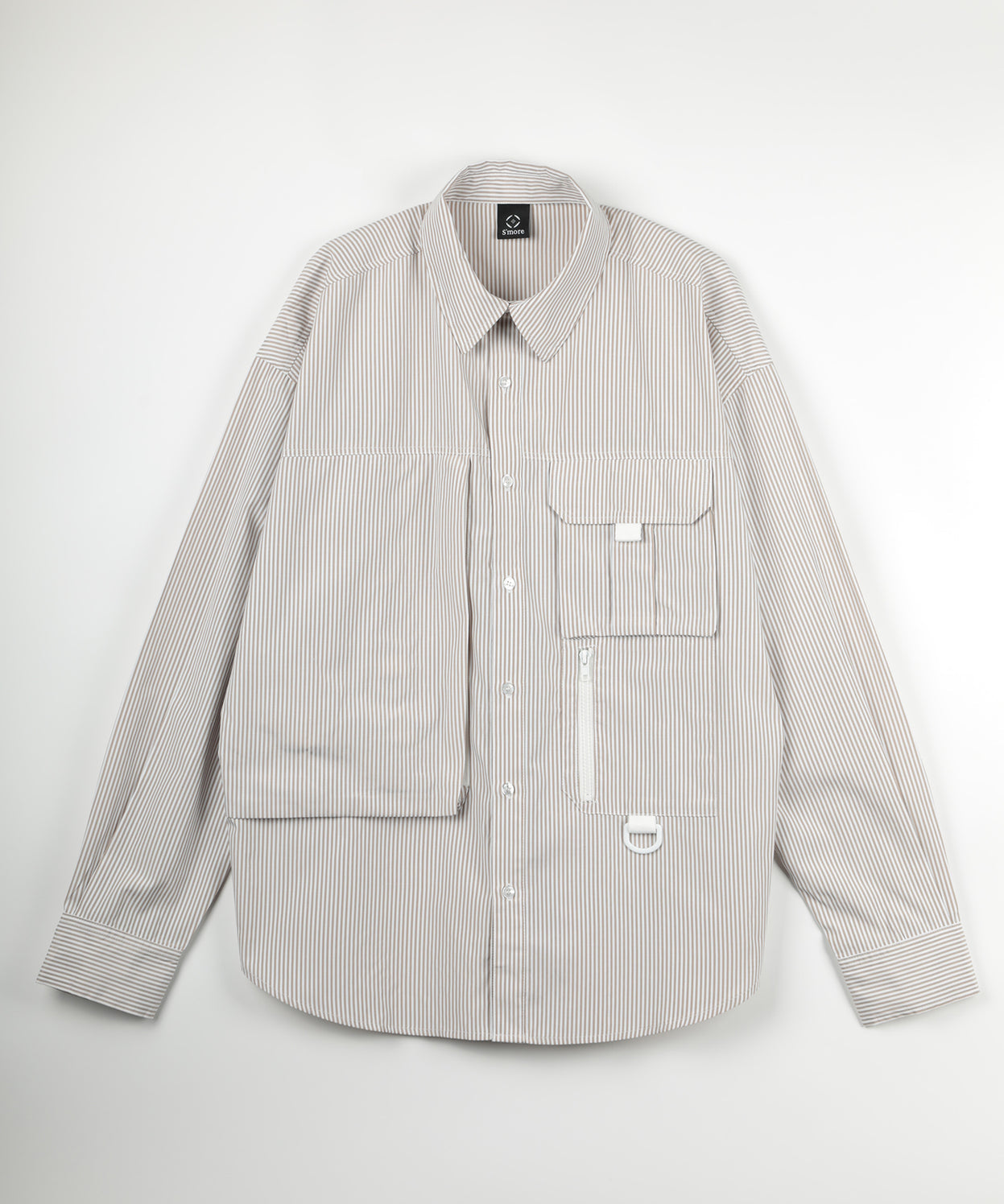 Stripe pocket l/s shirt