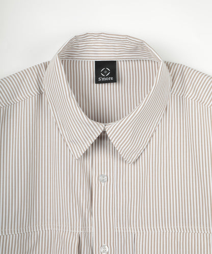 Stripe pocket l/s shirt