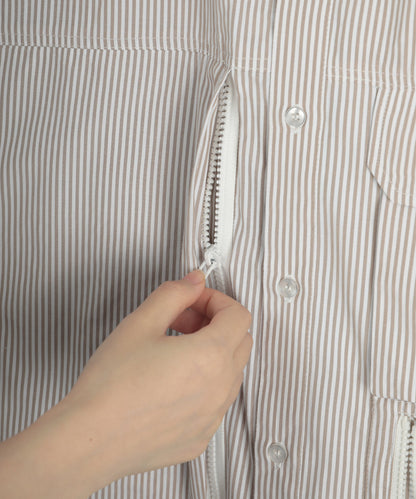 Stripe pocket l/s shirt