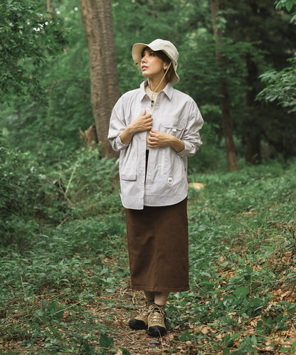 Stripe pocket l/s shirt