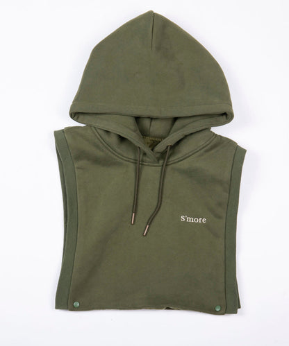 2WAY removable vest sweat parka 裏起毛2WAYパーカー