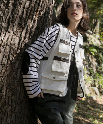 BORDER POCKET L/S T SHIRTS