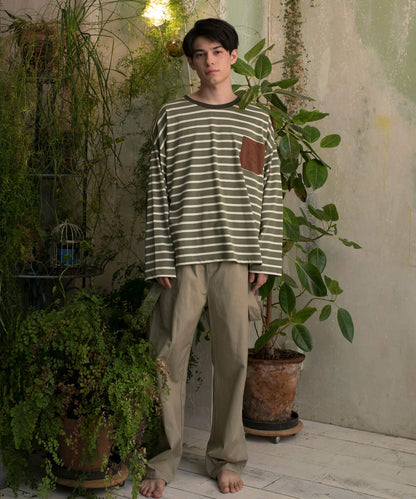 BORDER POCKET L/S T SHIRTS