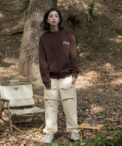 COTTON CREW NECK BIG SWEAT - S'more recipe
