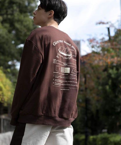 COTTON CREW NECK BIG SWEAT - S'more recipe