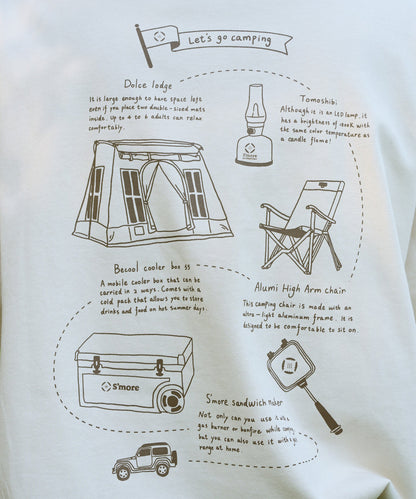 COTTON T SHIRTS - S'more gear illustration