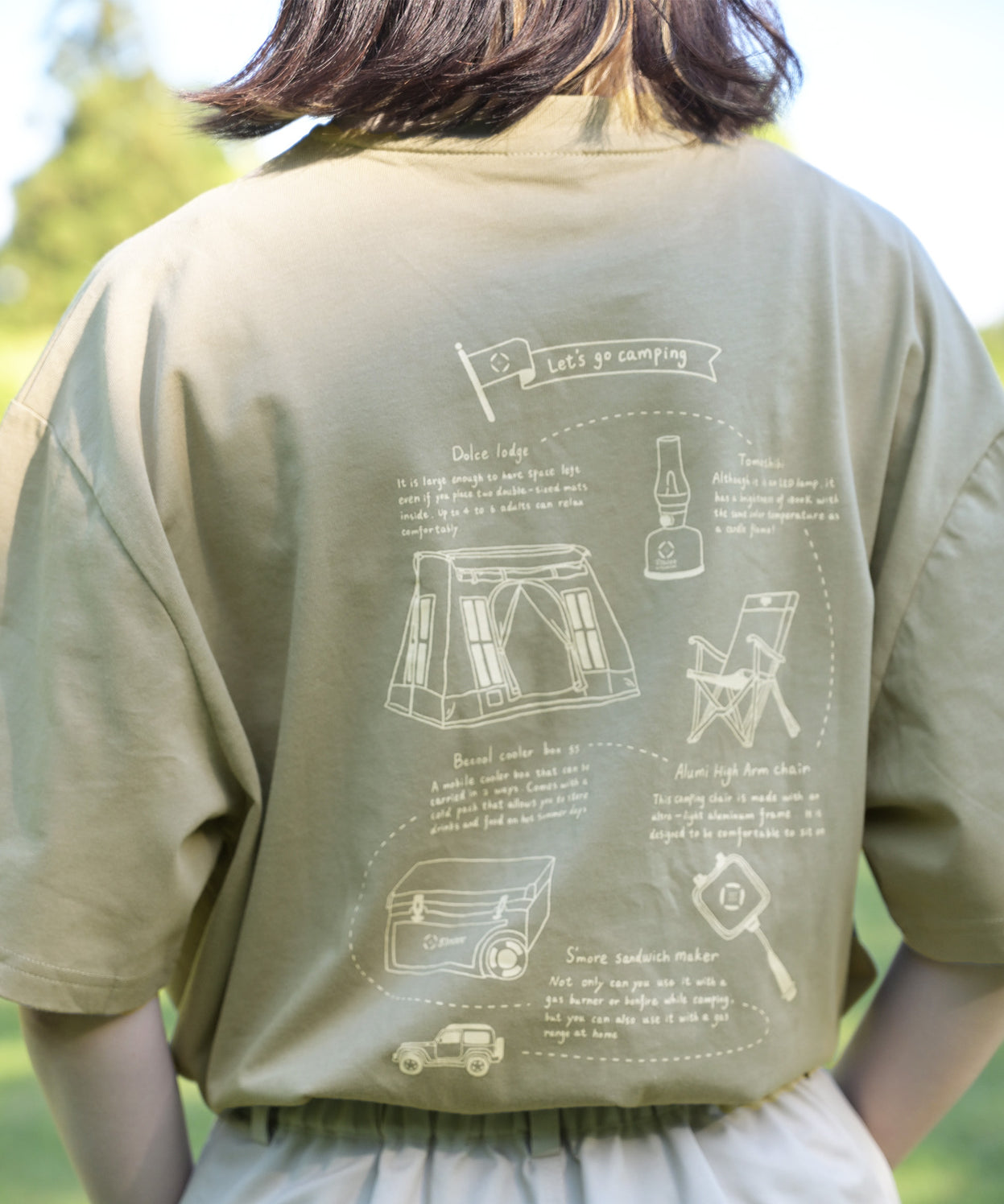 COTTON T SHIRTS - S'more gear illustration