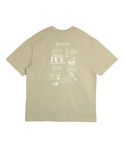 COTTON T SHIRTS - S'more gear illustration