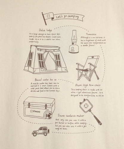 COTTON T SHIRTS - S'more gear illustration