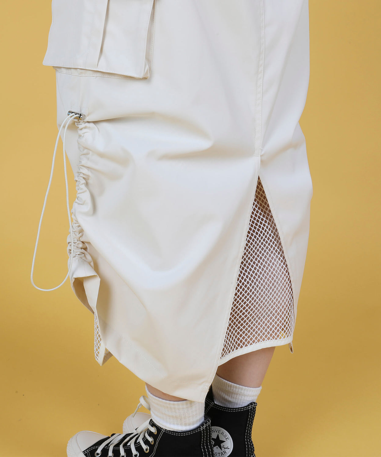 Mesh layered double sided skirt