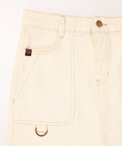 Stretch long denim skirt