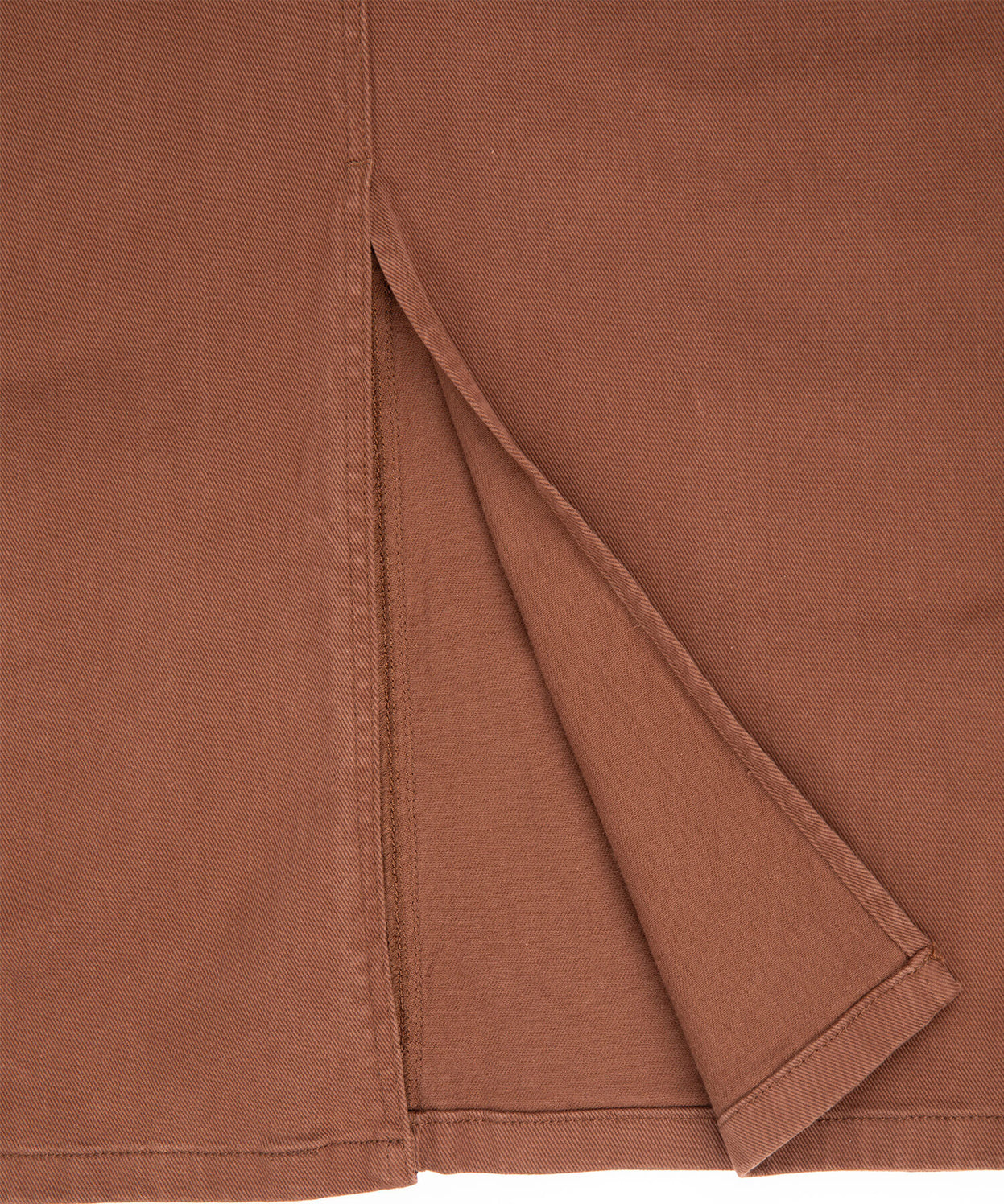 Stretch long denim skirt