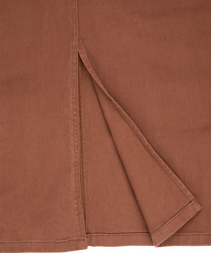 Stretch long denim skirt