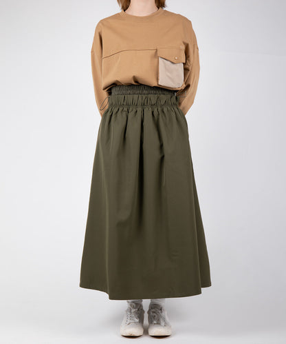 Water-repellent flare skirt