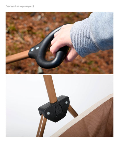 【 One touch storage wagon II 】ワンタッチストレージワゴンⅡ リニューアル-大荷物を一気に運べるワゴン