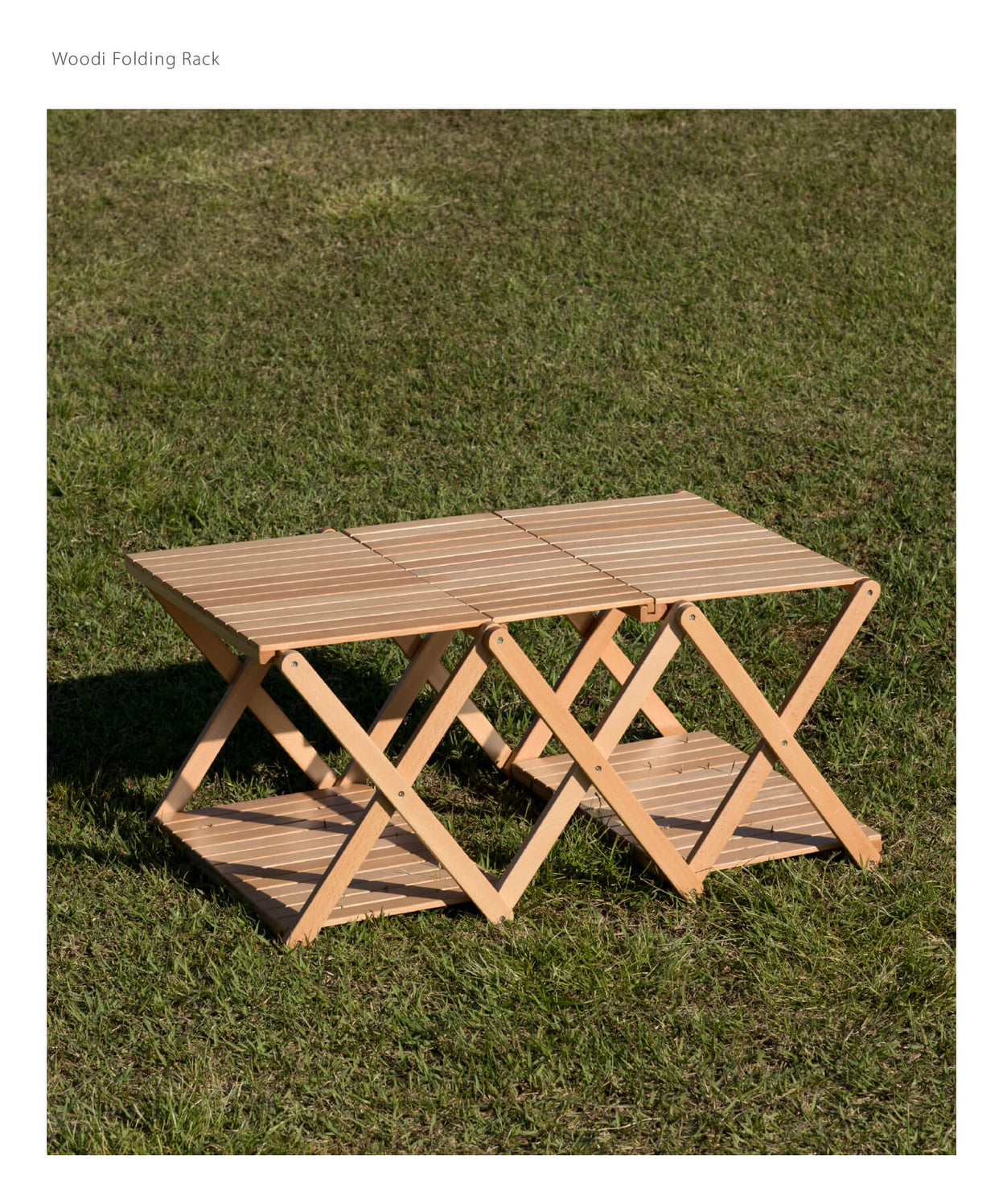 【Woodi Folding Rack / 2way 】ウッディフォールディングラック テーブルにも変形する折り畳み木製4段ラック