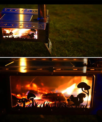 【 Magic Stove 】　持ち運びコンパクト収納★薪ストーブ